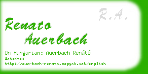 renato auerbach business card
