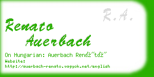 renato auerbach business card